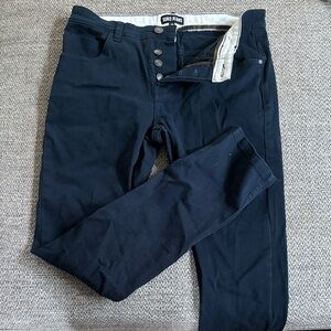 Suko Jeans Navy Button-Fly Pants